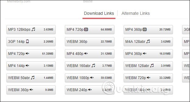 Trang web tải mp3 từ youtube